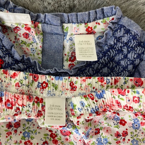 First Impressions Denim Floral Ruffle Dress with Bloomers - 3-6M - Picture 5 of 6